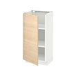 METOD - Base cabinet with shelves, white/Askersund light ash effect, 40x37x80 cm