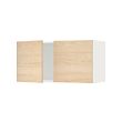 METOD - Kabinet dinding dengan 2 pintu, putih/Askersund efek kayu ash terang, 80x37x40 cm