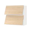 METOD - Kbnt dinding horizontal dg 2 pintu, putih/Askersund efek kayu ash terang, 80x37x80 cm