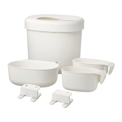 ÖNSKLIG - Stor baskets changing tbl set of 4, white