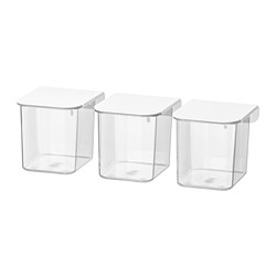 SKÅDIS - Container with lid, white