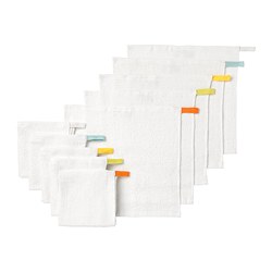 KRAMA - Washcloth, white, 30x30 cm
