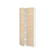 METOD - High cabinet with shelves, white/Askersund light ash effect, 80x37x200 cm