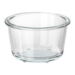 IKEA 365+ - Food container, round/glass, 600 ml