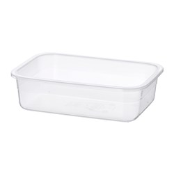 IKEA 365+ - Tempat makanan, persegi panjang/plastik, 1.0 l