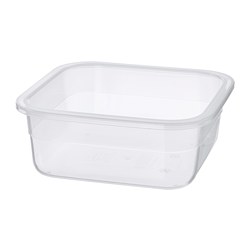 IKEA 365+ - Food container, square/plastic, 750 ml