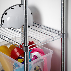 OMAR - Shelving unit, galvanised, 46x36x94 cm