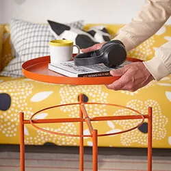 GLADOM - Meja baki, oranye terang, 45x53 cm