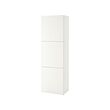 BESTÅ - Shelf unit with doors, white Lappviken/white, 60x42x193 cm