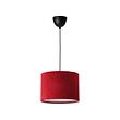 MOLNSKIKT/SUNNEBY - Lampu gantung, hitam/merah tua beludru, 33 cm