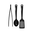 GNARP - 3-piece kitchen utensil set, black