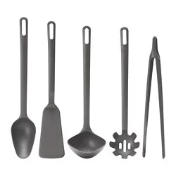 FULLÄNDAD - 5-piece kitchen utensil set, grey
