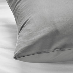 DVALA - Pillowcase, light grey, 50x80 cm