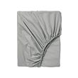 DVALA - Fitted sheet, light grey, 180x200 cm
