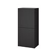 BESTÅ - Shelf unit with doors, black-brown/Lappviken black-brown, 60x42x129 cm