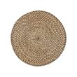 LÄTTAD - Place mat, seagrass/black, 37 cm