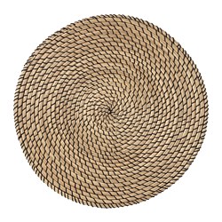 LÄTTAD - Alas piring, mendong/hitam, 37 cm