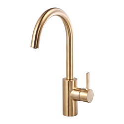 DELSJÖN - Kitchen mixer tap, brass-colour