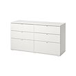 VIHALS - lemari 6 laci, putih/fungsi ikat/buka, 140x47x75 cm | IKEA Indonesia - PE871092_S2