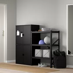 BROR - 2 bagian/rak/kabinet, 161x40x133 cm