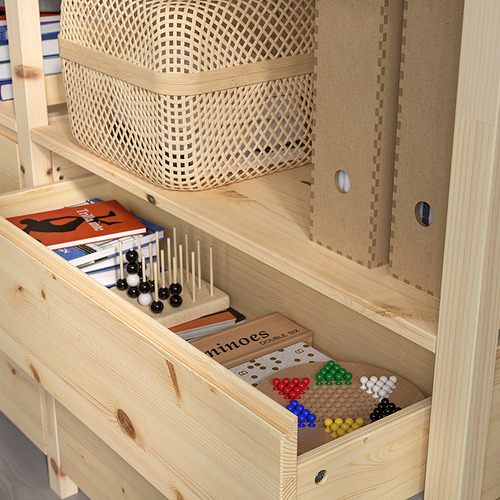 IVAR shelving unit w cabinets/drawers