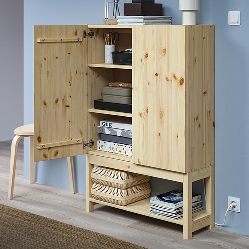 IVAR shelving unit with cabinet