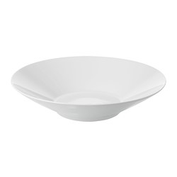 IKEA 365+ - Mangkuk, sisi miring putih, 28 cm