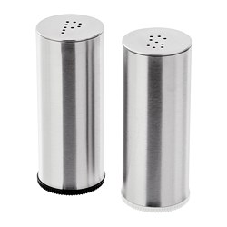 PLATS - Salt/pepper shaker, set of 2, stainless steel