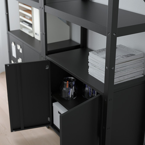 BROR shelving unit with cabinets