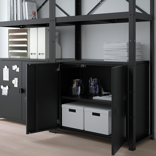 BROR shelving unit with cabinets
