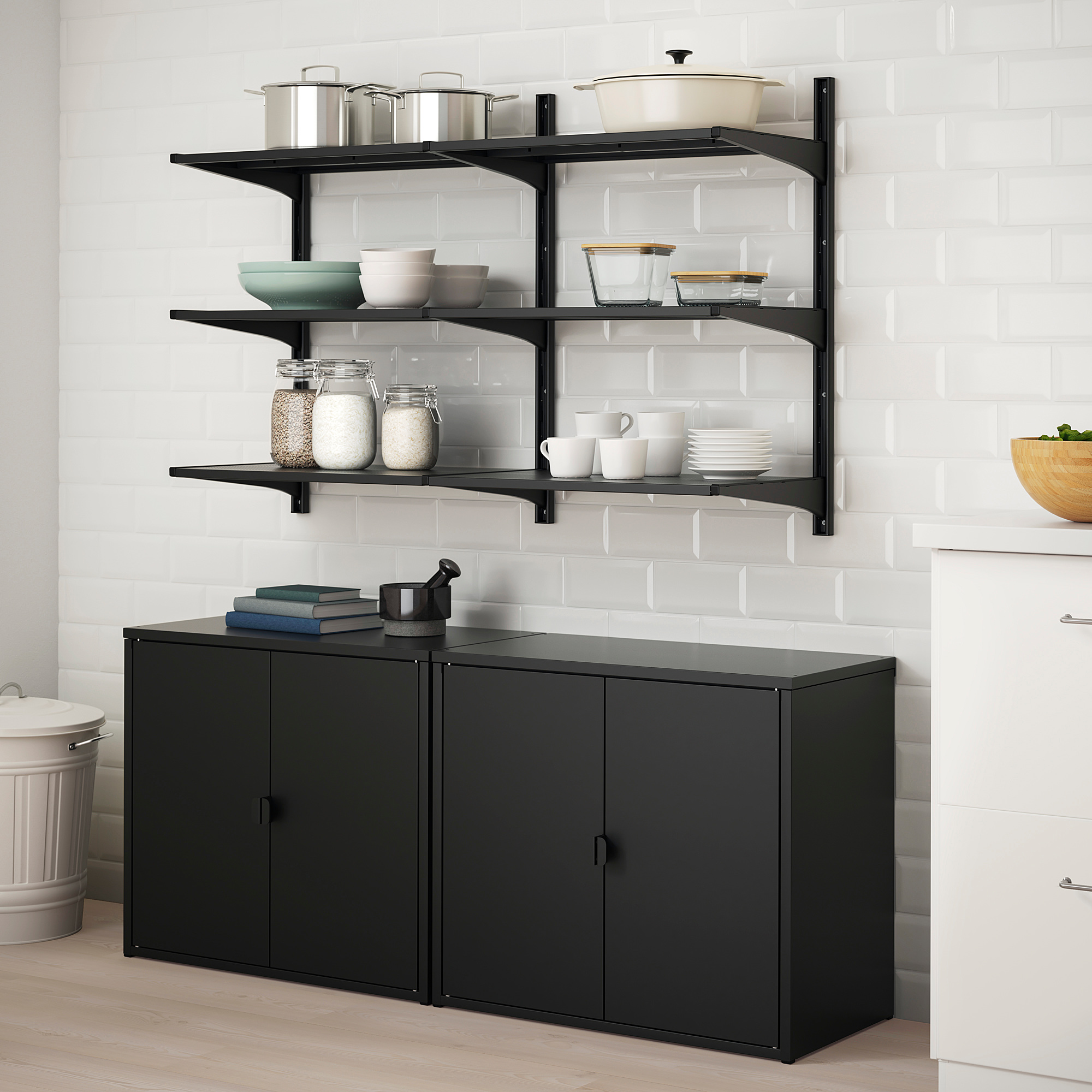 BROR/ALGOT shelving unit with black IKEA Indonesia
