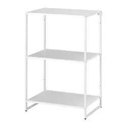 JOSTEIN - Unit rak, dalam/luar ruang/logam putih, 61x40x90 cm