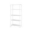 JOSTEIN - Shelving unit, in/outdoor/metal white, 81x40x180 cm