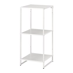 JOSTEIN - Shelving unit, in/outdoor/metal white, 41x40x90 cm