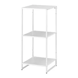 JOSTEIN - Unit rak, dalam/luar ruang/logam putih, 41x40x90 cm