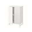 JOSTEIN - Shelving unit with doors, in/outdoor/white, 61x44x90 cm