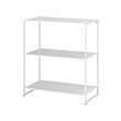 JOSTEIN - Shelving unit, in/outdoor/metal white, 81x40x90 cm