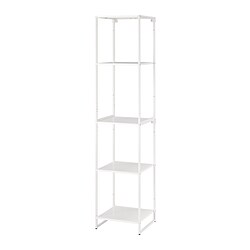 JOSTEIN - Shelving unit, in/outdoor/metal white, 41x40x180 cm