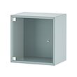 EKET - Kabinet dinding dengan pintu kaca, abu-abu muda-biru, 35x25x35 cm