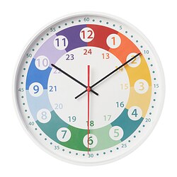 KORVTRÄD - Wall clock, multicolour, 28 cm