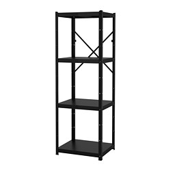 BROR - Shelving unit, black, 65x55x190 cm
