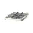 KOMPLEMENT - Pull-out tray with divider, white/light grey, 50x58 cm