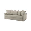 HOLMSUND - 3-seat sofa bed, Borgunda beige
