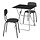 GUNDE/ÖSTANÖ - meja dan 2 kursi, lipat hitam/Remmarn abu-abu tua, 67x67 cm | IKEA Indonesia - PE940049_S1