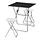 GUNDE/GUNDE - table and 2 stools, folding black/folding white, 67x67 cm | IKEA Indonesia - PE940051_S1