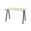 TROTTEN - Desk, beige/anthracite, 120x70 cm