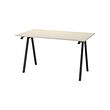TROTTEN - Desk, beige/anthracite, 140x80 cm