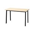 MITTZON - Conference table, birch veneer/black, 120x68x75 cm