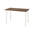 MITTZON - Conference table, walnut veneer/white, 120x68x75 cm