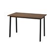 MITTZON - Conference table, walnut veneer/black, 120x68x75 cm